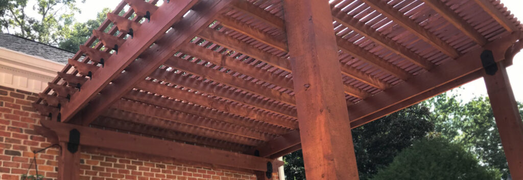 Custom pergola backyard installation — Southern Outdoor Structures Greenville SC